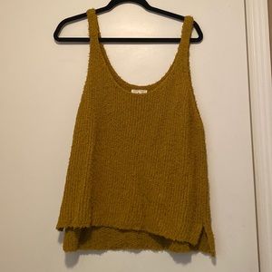 Lou and Grey sz L dark yellow sweater tank